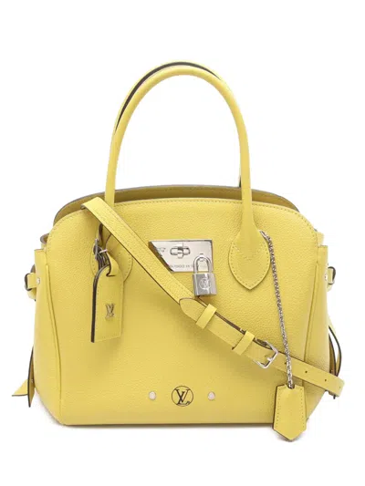 Pre-owned Louis Vuitton 2018 Veau Nuage Milla Pm Satchel In Yellow