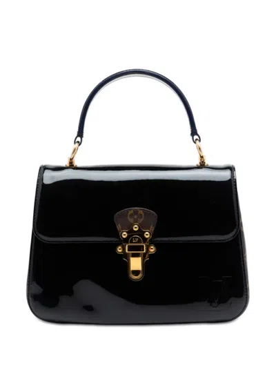 Pre-owned Louis Vuitton 2018 Vernis Cherrywood Pm Satchel In Black