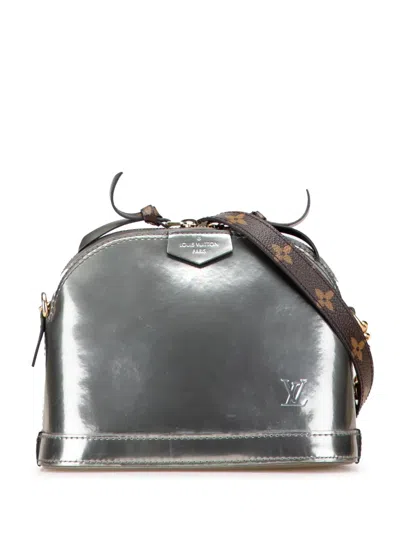 Pre-owned Louis Vuitton 2018 Vernis Miroir Mini Alma Crossbody Bag In Brown