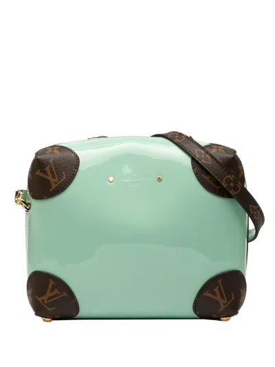 Pre-owned Louis Vuitton 2018 Vernis Miroir Venice Crossbody Bag In Green