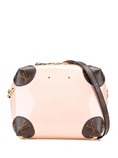 Pre-owned Louis Vuitton 2018 Vernis Miroir Venice Crossbody Bag In Pink