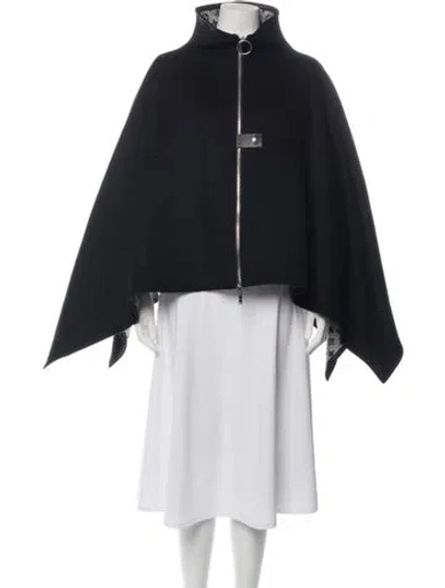 Pre-owned Louis Vuitton 2018 Wool Cape In Black