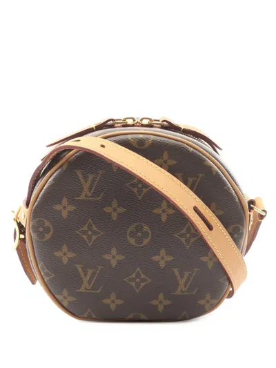Pre-owned Louis Vuitton 2018-2020 Monogram Boite Chapeau Souple Pm Crossbody Bag In Brown