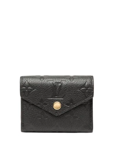 Pre-owned Louis Vuitton 2018-2026 Monogram Empreinte Zoe Wallet Small Wallets In Black