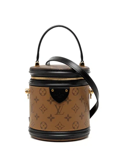 Pre-owned Louis Vuitton 2018-2026 Monogram Reverse Cannes Vanity Bag In Brown