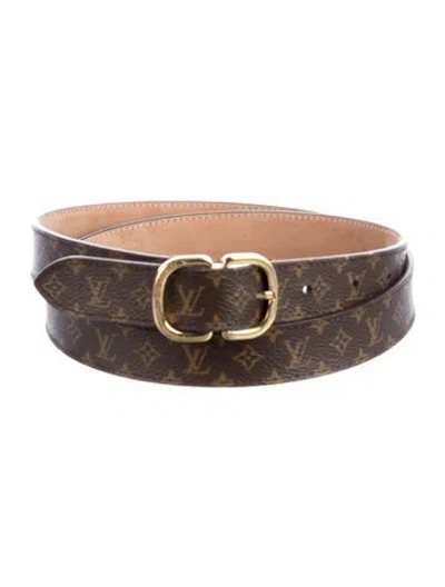 Pre-owned Louis Vuitton 2019 25mm Mini Belt In Brown