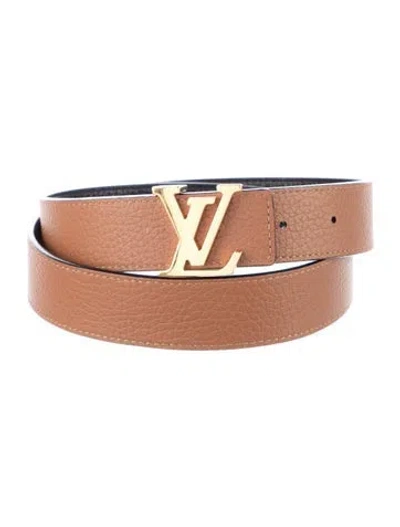 Pre-owned Louis Vuitton 2019 30mm Lv Initiales Reversible Belt In Black/brown