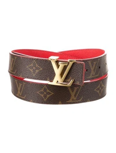 Pre-owned Louis Vuitton 2019 30mm Lv Initiales Reversible Belt Kit In Multi
