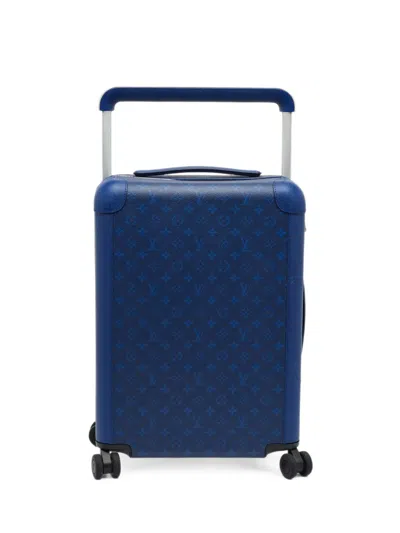 Pre-owned Louis Vuitton 2019 55 Horizon Taigarama Suitcase In Blue