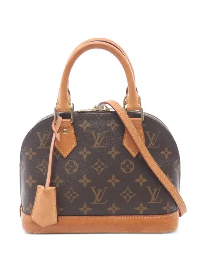 Pre-owned Louis Vuitton 2019 Alma Bb Monogram Tote Bag In Brown