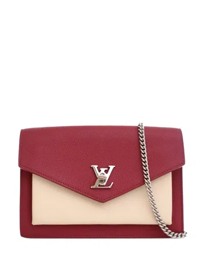 Pre-owned Louis Vuitton 2019 Bicolor Leather Mylockme Chain Pochette Crossbody Bag