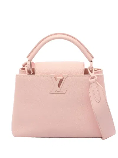Pre-owned Louis Vuitton 2019 Capucines Bb Audrose Tote Bag In Pink