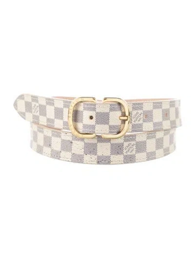 Pre-owned Louis Vuitton 2019 Ceinture Mini 25mm Waist Belt In Neutrals