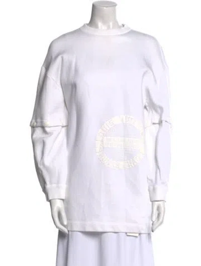 Pre-owned Louis Vuitton 2019 Crew Neck Sweatshirt In White