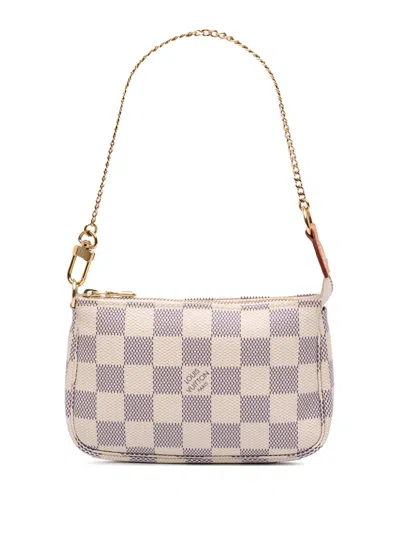 Pre-owned Louis Vuitton 2019 Damier Azur Mini Pochette Accessoires Handbag