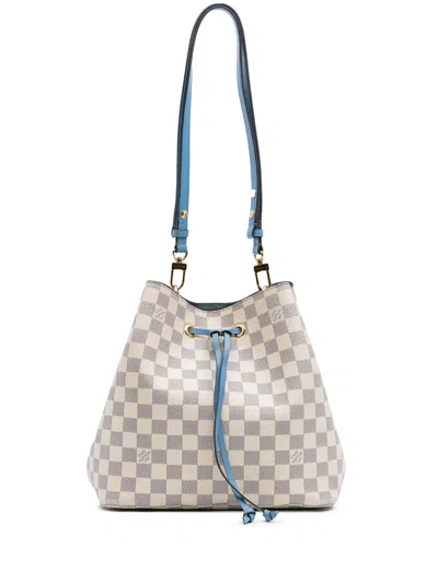 Pre-owned Louis Vuitton 2019 Damier Azur Neonoe Mm Bucket Bag