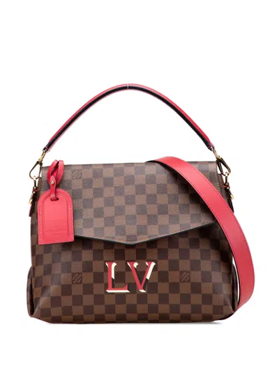 Pre-owned Louis Vuitton 2019 Damier Ebene Beaubourg Mm Satchel In Brown