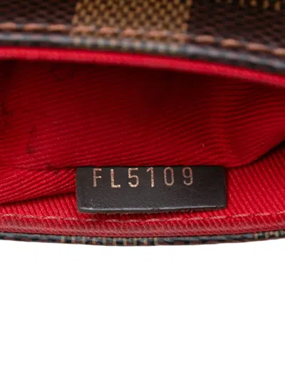 Pre-owned Louis Vuitton 2019 Damier Ebene Croisette Satchel In Brown