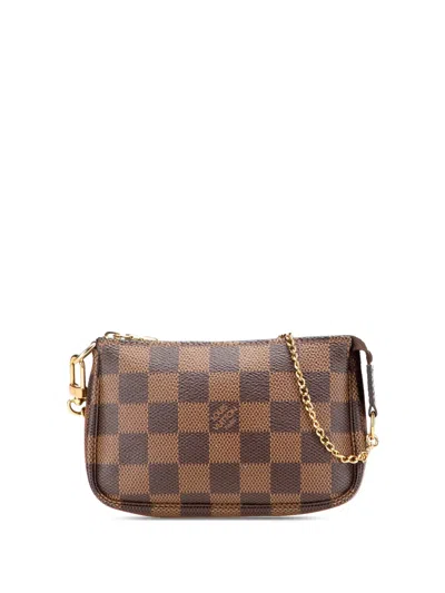 Pre-owned Louis Vuitton 2019 Damier Ebene Mini Pochette Accessoires Handbag