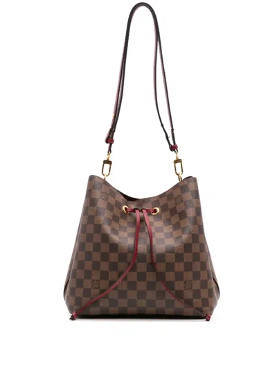 Pre-owned Louis Vuitton 2019 Damier Ebene Neonoe Bucket Bag In Brown