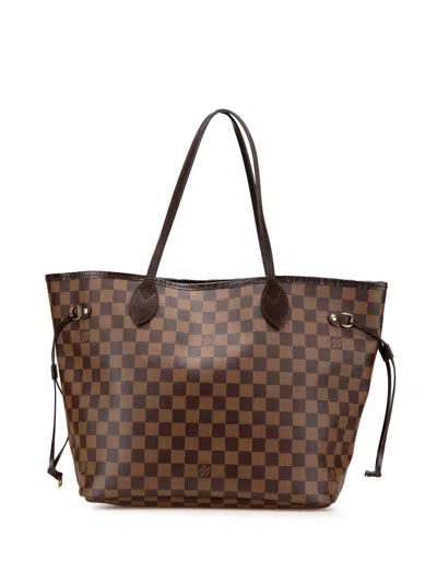 Pre-owned Louis Vuitton 2019 Damier Ebene Neverfull Mm Tote Bag