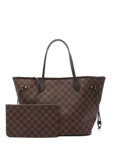 Pre-owned Louis Vuitton 2019 Damier Ebene Neverfull Mm Tote Bag
