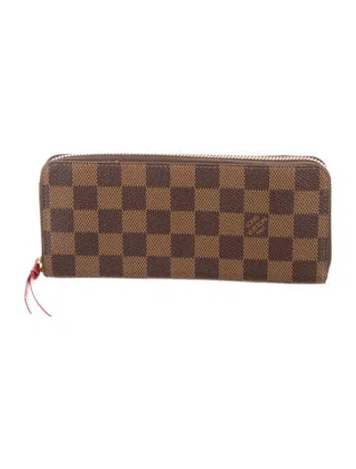 Pre-owned Louis Vuitton 2019 Damier Ebene Pattern Clemence Wallet In Multi