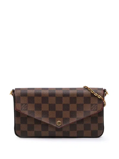 Pre-owned Louis Vuitton 2019 Damier Ebene Pochette Felicie Crossbody Bag