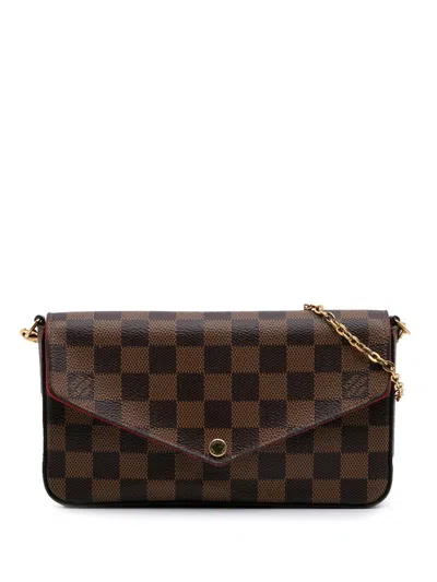 Pre-owned Louis Vuitton 2019 Damier Ebene Pochette Felicie Crossbody Bag