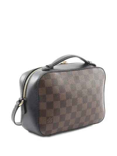 Pre-owned Louis Vuitton 2019 Damier Ebene Santa Monica Satchel In Brown