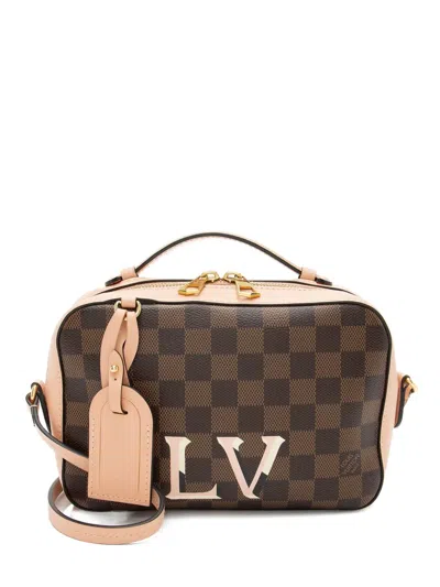 Pre-owned Louis Vuitton 2019 Damier Ebene Santa Monica Tote Bag In Brown