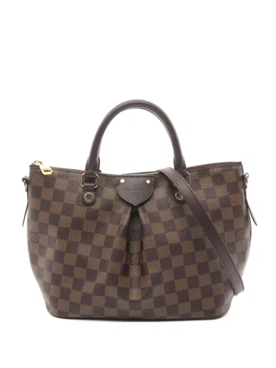 Pre-owned Louis Vuitton 2019 Damier Ebene Siena Pm Shoulder Bag In Brown