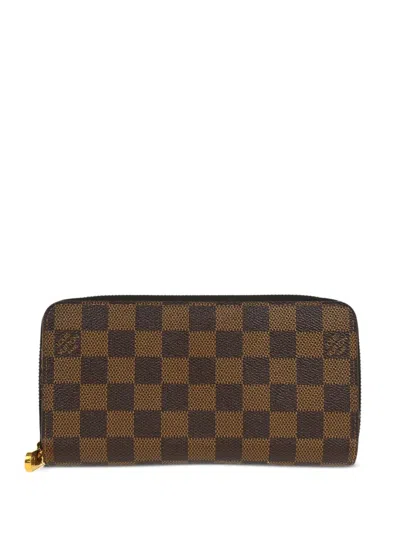 Pre-owned Louis Vuitton 2019 Damier Ebène Zippy Wallet Long Wallet