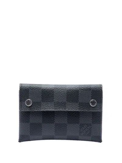 Pre-owned Louis Vuitton 2019 Damier Graphite Compact Modulable Wallet Small Wallets In Black