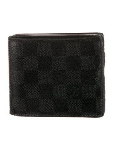 Pre-owned Louis Vuitton 2019 Damier Graphite Pattern Wallet In Black