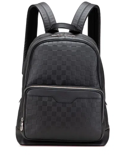 Pre-owned Louis Vuitton 2019 Damier Infini Campus Backpack In Black