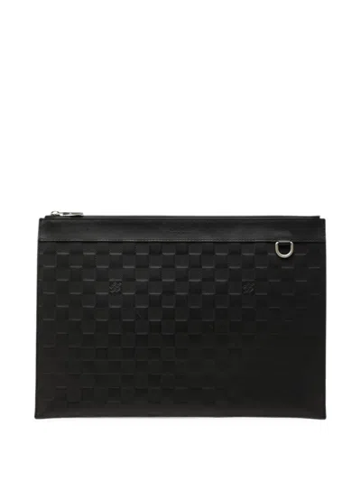 Pre-owned Louis Vuitton 2019 Damier Infini Pochette Discovery Gm Clutch Bag In Black