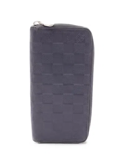 Pre-owned Louis Vuitton 2019 Damier Zip Wallet In Gray
