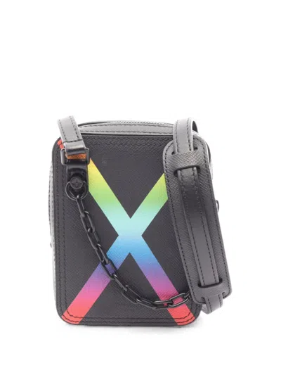Pre-owned Louis Vuitton 2019 Danube Taiga Messenger Bag In Black