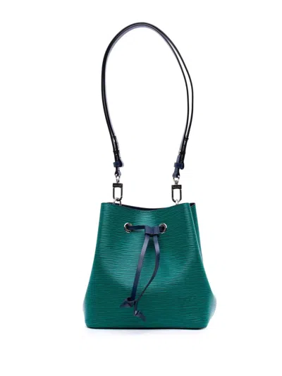 Pre-owned Louis Vuitton 2019 Epi Bicolor Neonoe Bb Bucket Bag In Green