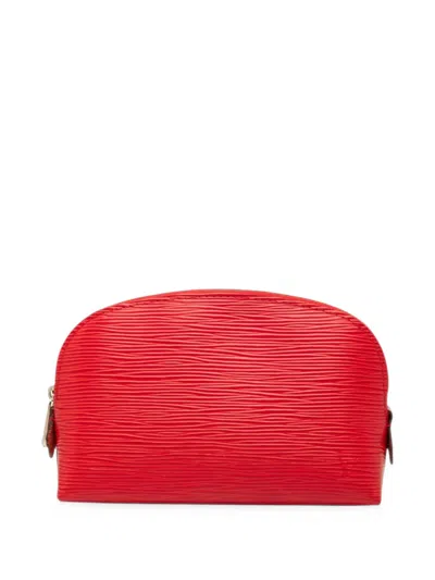 Pre-owned Louis Vuitton 2019 Epi Cosmetic Pouch In Red