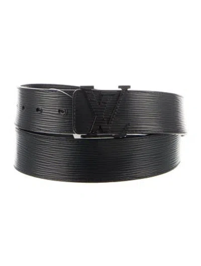 Pre-owned Louis Vuitton 2019 Epi Initiales Belt Kit In Black