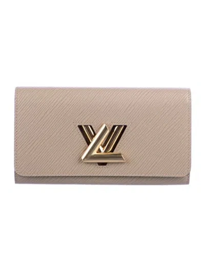 Pre-owned Louis Vuitton 2019 Epi Leather Twist Wallet In Neutral