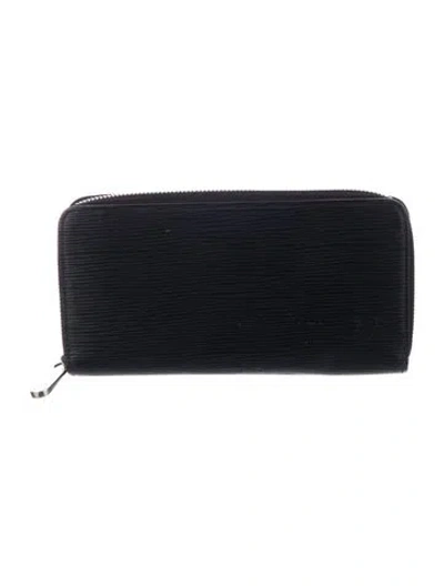 Pre-owned Louis Vuitton 2019 Epi Leather Zippy Wallet In Black