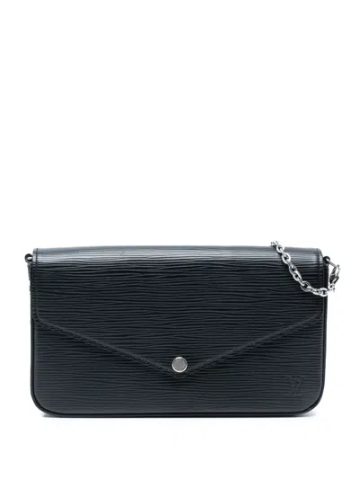Pre-owned Louis Vuitton 2019 Epi Pochette Felicie Crossbody Bag In Black