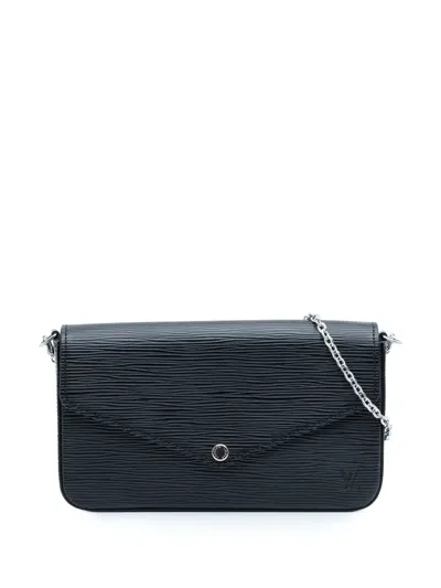 Pre-owned Louis Vuitton 2019 Epi Pochette Felicie Crossbody Bag In Black