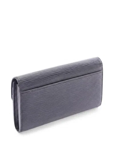 Pre-owned Louis Vuitton 2019 Epi Sara Wallet In Black