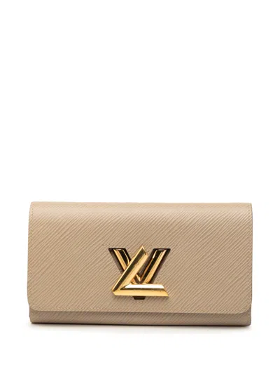 Pre-owned Louis Vuitton 2019 Epi Twist Wallet Long Wallets In Neutral
