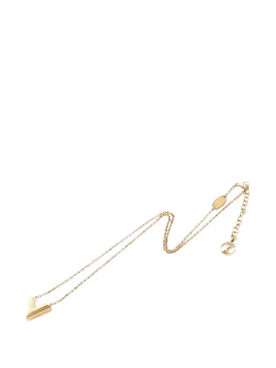 Pre-owned Louis Vuitton 2019 Essential V Necklace In Gold