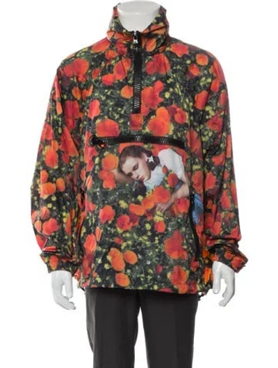 Pre-owned Louis Vuitton 2019 Floral Print Parka In Red